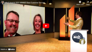 BizX 2021 Best Customer Service - client awards 